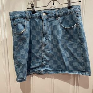 Wild Fable checkered denim skirt
